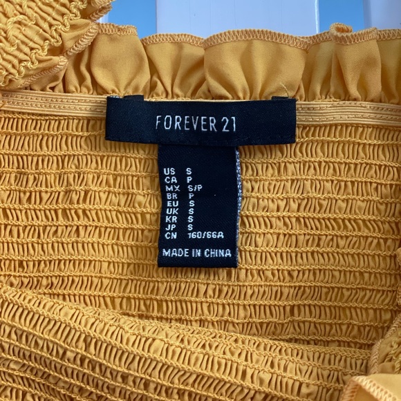 Like new Forever 21 yellow crop top sz S - Picture 2 of 4